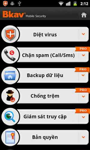 Ứng dụng Bkav Mobile Security: Diệt virus, tăng tốc điện thoại